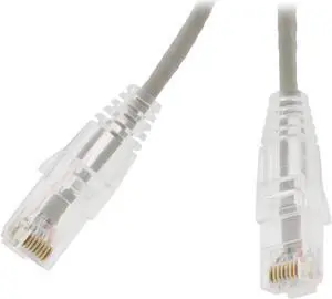 Nippon Labs 28 AWG Snagless Ultra Slim Cat6  Ethernet Patch Cable - Network Internet Cord - RJ45, Stranded, 550Mhz, UTP, - 25ft, Gray