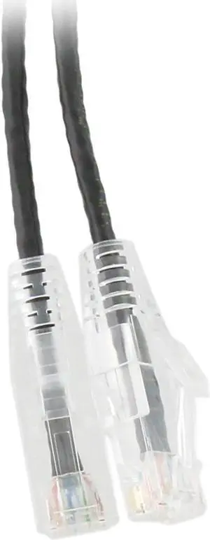Nippon Labs 28 AWG Snagless Ultra Slim Cat6  Ethernet Patch Cable - Network Internet Cord - RJ45, Stranded, 550Mhz, UTP, - 5ft, Black