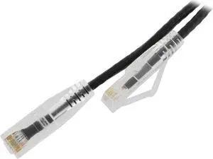Nippon Labs 28 AWG Snagless Ultra Slim Cat6  Ethernet Patch Cable - Network Internet Cord - RJ45, Stranded, 550Mhz, UTP, - 10ft, Black