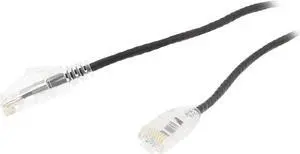 Nippon Labs 28 AWG Snagless Ultra Slim Cat6  Ethernet Patch Cable - Network Internet Cord - RJ45, Stranded, 550Mhz, UTP, - 14ft, Black