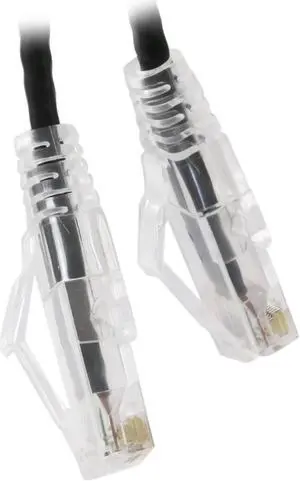 Nippon Labs 28 AWG Snagless Ultra Slim Cat6  Ethernet Patch Cable - Network Internet Cord - RJ45, Stranded, 550Mhz, UTP, - 20ft, Black