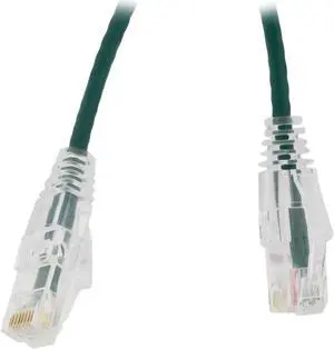 Nippon Labs 28 AWG Snagless Ultra Slim Cat6  Ethernet Patch Cable - Network Internet Cord - RJ45, Stranded, 550Mhz, UTP, - 1ft, Green