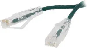 Nippon Labs 28 AWG Snagless Ultra Slim Cat6  Ethernet Patch Cable - Network Internet Cord - RJ45, Stranded, 550Mhz, UTP, - 5ft, Green
