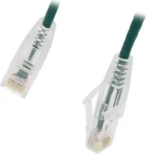 Nippon Labs 28 AWG Snagless Ultra Slim Cat6  Ethernet Patch Cable - Network Internet Cord - RJ45, Stranded, 550Mhz, UTP, - 20ft, Green