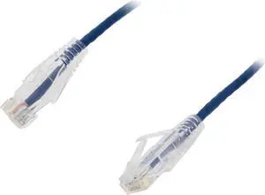 Nippon Labs 28 AWG Snagless Ultra Slim Cat6  Ethernet Patch Cable - Network Internet Cord - RJ45, Stranded, 550Mhz, UTP, - 2ft, Blue