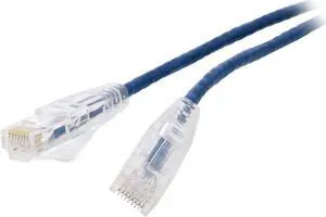 Nippon Labs 28 AWG Snagless Ultra Slim Cat6  Ethernet Patch Cable - Network Internet Cord - RJ45, Stranded, 550Mhz, UTP, - 5ft, Blue