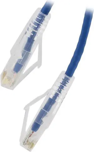 Nippon Labs 28 AWG Snagless Ultra Slim Cat6  Ethernet Patch Cable - Network Internet Cord - RJ45, Stranded, 550Mhz, UTP, - 6ft, Blue
