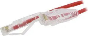 Nippon Labs 28 AWG Snagless Ultra Slim Cat6  Ethernet Patch Cable - Network Internet Cord - RJ45, Stranded, 550Mhz, UTP, - 10ft, Red