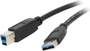 Nippon Labs USB3-6AB-2P 6 ft. USB 3.0 Type A Male to B Male Cable for Printer and Scanner, Black - 2 Packs