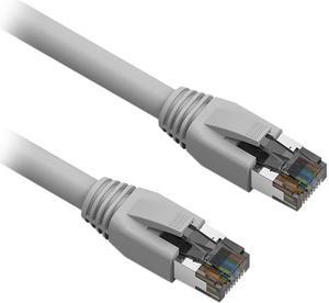 Nippon Labs Cat8 RJ45 25FT Ethernet Patch Internet Network LAN Cable, Indoor/Outdoor, 24AWG, Shielded Latest 40Gbps 2000Mhz, Weatherproof S/FTP for Router, PS4, PS5, Xbox, PoE, Switch, Modem (Gray)