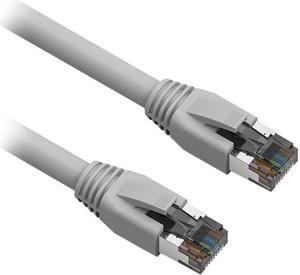 Nippon Labs Cat8 RJ45 7FT Ethernet Patch Internet Network LAN Cable, Indoor/Outdoor, 24AWG, Shielded Latest 40Gbps 2000Mhz, Weatherproof S/FTP for Router, PS4, PS5, Xbox, PoE, Switch, Modem (Gray)