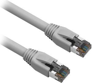 Nippon Labs Cat8 RJ45 3FT Ethernet Patch Internet Network LAN Cable, Indoor/Outdoor, 24AWG, Shielded Latest 40Gbps 2000Mhz, Weatherproof S/FTP for Router, PS4, PS5, Xbox, PoE, Switch, Modem (Gray)