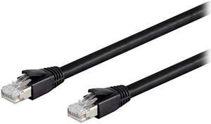 Nippon Labs Cat8 RJ45 50FT Ethernet Patch Internet Network LAN Cable, Indoor/Outdoor, 24AWG, Shielded Latest 40Gbps 2000Mhz, Weatherproof S/FTP for Router, PS4, PS5, Xbox, PoE, Switch, Modem (Black)