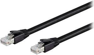 Nippon Labs Cat8 RJ45 15FT Ethernet Patch Internet Network LAN Cable, Indoor/Outdoor, 24AWG, Shielded Latest 40Gbps 2000Mhz, Weatherproof S/FTP for Router, PS4, PS5, Xbox, PoE, Switch, Modem (Black)