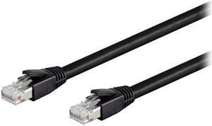 Nippon Labs Cat8 RJ45 10FT Ethernet Patch Internet Network LAN Cable, Indoor/Outdoor, 24AWG, Shielded Latest 40Gbps 2000Mhz, Weatherproof S/FTP for Router, PS4, PS5, Xbox, PoE, Switch, Modem (Black)
