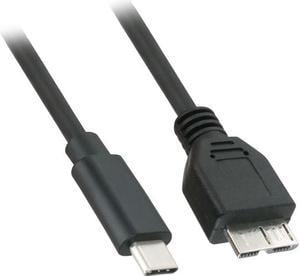 Nippon Labs 3 ft. USB 3.0 (USB 3.1 Gen 1) USB-C Male to Micro-USB B Male Cable, 50USB3-CM-MCB-3 - Black