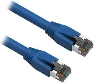 Nippon Labs Cat8 RJ45 0.5FT Ethernet Patch Internet Network LAN Cable, Indoor/Outdoor, 24AWG, Shielded Latest 40Gbps 2000Mhz, Weatherproof S/FTP for Router, PS4, PS5, Xbox, PoE, Switch, Modem (Blue)