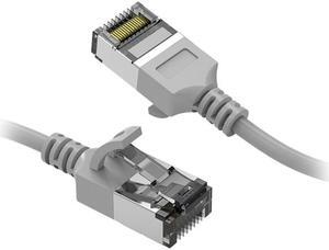 Nippon Labs 60CAT8-10-30GY 10 ft. Cat.8 U/FTP Slim Ethernet Network Cable Gray 30AWG - Latest 40Gbps 2000Mhz RJ45 Patch Cord