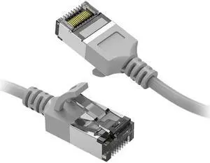 Nippon Labs 60CAT8-5-30GY 5 ft. Cat.8 U/FTP Slim Ethernet Network Cable Gray 30AWG - Latest 40Gbps 2000Mhz RJ45 Patch Cord