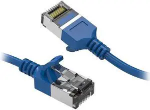 Nippon Labs 60CAT8-7-30BL 7 ft. Cat.8 U/FTP Slim Ethernet Network Cable Blue 30AWG - Latest 40Gbps 2000Mhz RJ45 Patch Cord