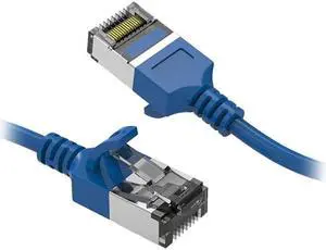 Nippon Labs 60CAT8-0.5-30BL 0.5 ft. Cat.8 U/FTP Slim Ethernet Network Cable Blue 30AWG - Latest 40Gbps 2000Mhz RJ45 Patch Cord