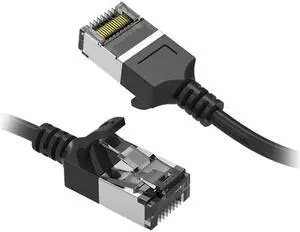 Nippon Labs 60CAT8-10-30BK 10 ft. Cat.8 U/FTP Slim Ethernet Network Cable Black 30AWG - Latest 40Gbps 2000Mhz RJ45 Patch Cord