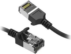 Nippon Labs 60CAT8-7-30BK 7 ft. Cat.8 U/FTP Slim Ethernet Network Cable Black 30AWG - Latest 40Gbps 2000Mhz RJ45 Patch Cord