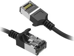 Nippon Labs 60CAT8-5-30BK 5 ft. Cat.8 U/FTP Slim Ethernet Network Cable Black 30AWG - Latest 40Gbps 2000Mhz RJ45 Patch Cord