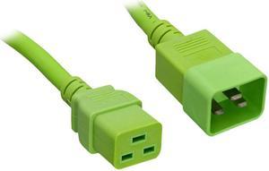 Nippon Labs 12 AWG C20 to C19 Universal Jumper Power Cord, IEC320 C19/C20 SJT 20A 250V 8 ft. - Green