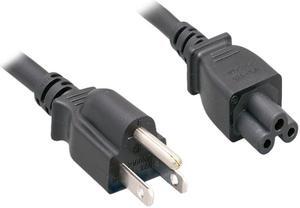 Nippon Labs 18 AWG 3 Prong US Notebook Power Cord NEMA 5-15P to C5, 3 ft. Black Power Cable