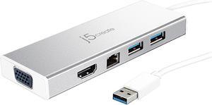 j5create USB-C Multi-Adapter HDMI/Ethernet/USB 3.0 HUB/PD 2.0, Compatible  with Windows®/ macOS®/ Chrome OS™ Compatible, JCA374 