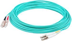 AddOn 5m Laser Optimized Multi-Mode Fiber (LOMM) Duplex SC/LC OM4 Aqua Patch Cable