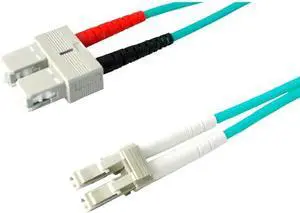 AddOn 7m Laser Optimized Multi-Mode Fiber (LOMM) Duplex SC/LC OM3 Aqua Patch Cable