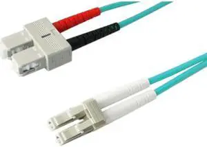 AddOn 1m Laser Optimized Multi-Mode Fiber (LOMM) Duplex SC/LC OM3 Aqua Patch Cable