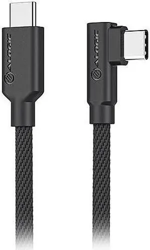 Alogic ELPRACC02-BK Black Elements Pro Right-Angle USB-C to USB-C Cable - 2m