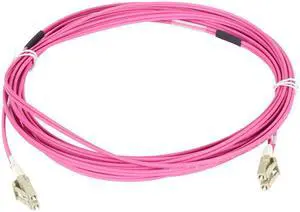 Black Box FOM4-005M-LCLC 16.4 ft. OM4 50/125 Multimode Fiber Optic Patch Cable, 10/40/100Gbps - LSZH, LC-LC, Erika Violet, 16.4-ft