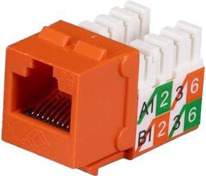 Black Box FMT926-R2 CAT5e Keystone Jack - Unshielded, Orange