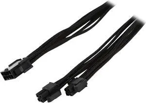 Phanteks PH-CB8P_BK 1.64 ft. (0.50m) 8 to 8 (4+4 )Pin M/B Premium Sleeved Extension cable