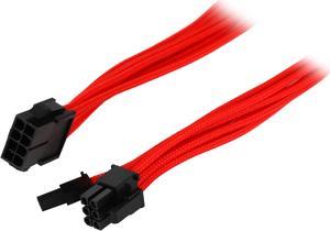 Phanteks PH-CB8V_RD 1.64 ft. (0.50m) 8 to 8 (6+2) Pin VGA Premium Sleeved Extension cable