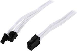 Phanteks PH-CB8V_WT 1.64 ft. (0.50m) 8 to 8 (6+2) Pin VGA Premium Sleeved Extension cable