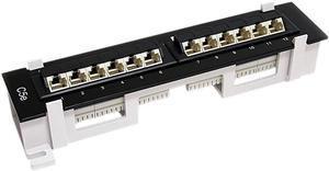 StarTech.com PANEL4512 1U 12 Port Rackmount Cat5e 110 Patch Panel - 45 Degree