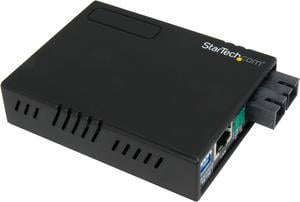 StarTech MCM110SC2 10/100Mbps Fiber to Ethernet Media Converter - Multi Mode - SC - 2km - Copper-to-Fiber Media Converter