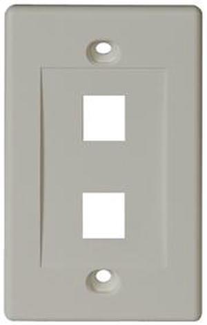 TRIPP LITE N042-001-WH White Keystone Faceplate - dual outlet