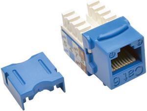 Tripp Lite Cat6/Cat5e 110 Style Punch Down Keystone Jack, Blue, 25-Pack, TAA (N238-025-BL)