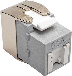 Tripp Lite Cat6a Toolless Keystone Jack 180 Degrees Wallplates Panels TAA/GSA (N238-001-GY-TFA)