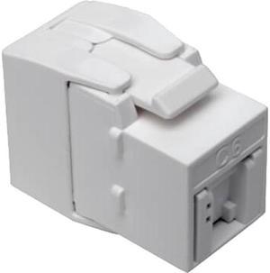 Tripp Lite N238-001-GY-TF Keystone Jack Cat6a/Cat6/Cat5e, White, TAA