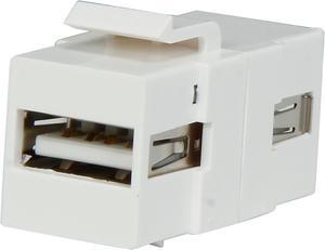 C2G 28748 Snap-In USB A/A Female Keystone Insert Module - White