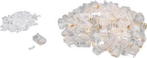C2G 27575 RJ45 Cat5E Modular (with Load Bar) Plug for Round Solid/Stranded Cable - 100pk