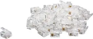 C2G 27562 RJ11 6x4 Modular Plug for Round Solid Cable