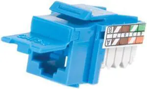 C2G 35206 90° Cat5E RJ45 UTP Keystone Jack - Blue